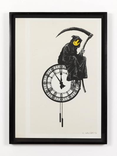 Banksy:Beige uncut Grin Reaper
