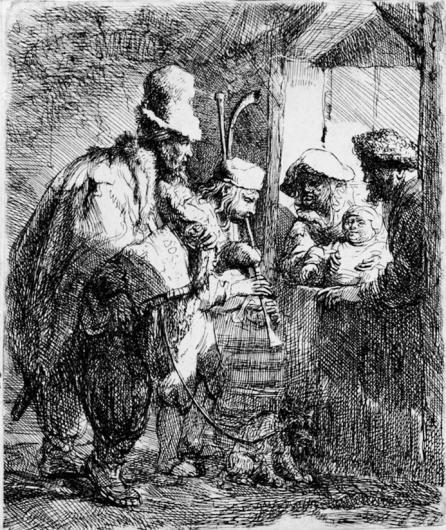 Rembrandt:Strolling Musicians