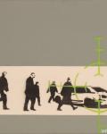 Banksy 'Precision Bombing', 2000, Spray paint on canvas