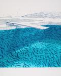 Hockney, “Lithographic water made of lines ” at Andipa Gallery