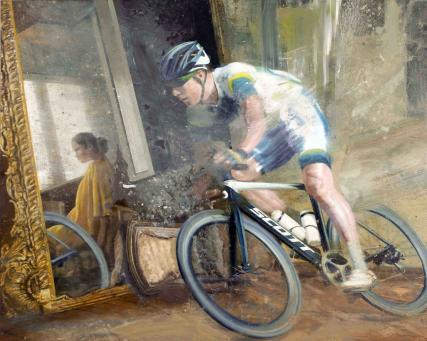 Nicola Pucci:Cyclist In An Old Room