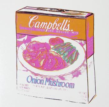 Andy Warhol:Campbell’s Soup Box: Onion Mushroom Soup Box