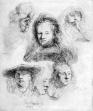 Rembrandt:Studies of the Head of Saskia